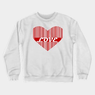 Heart Barcode Love Crewneck Sweatshirt